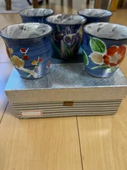 花柄　湯呑み　5客　セット　新品　食器