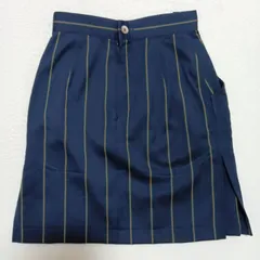 【MAXFLI BY JUNKO SHIMADA／マックスフライ バイ ジュンコシマダ】レディース セミタイトスカート 膝上丈 11号 / ストライプ ネイビー・イエロー・グリーン