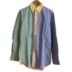美品 RALPH LAUREN RUGBY ラグビー ラルフローレン クレイジーパターン 長袖 オックスフォードシャツ XSサイズ マルチカラー メンズ 古着 中古 USED