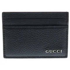 GUCCI (グッチ) ロゴ カードケース ブラック レザー 771157