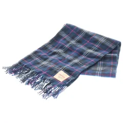 NO BRAND (ノーブランド) AFTERNOON TEA チェック総柄 マフラー レディース ネイビー