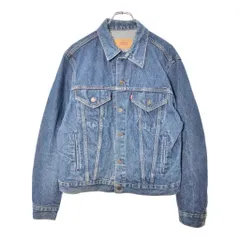 80年代 USA製 Levi's リーバイス 70505-0216 デニムトラッカージャケット ブルー(メンズ 42 R)中古 古着 X0704