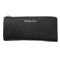 【新品 未使用】MICHAEL KORS マイケルコース アウトレット 財布 ジェットセットトラベル ラージ クォータージップ ウォレット 長財布 35R4STVE3L BLACK