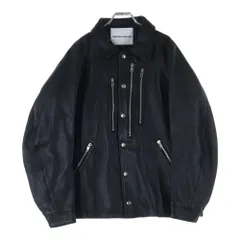 White Mountaineering (ホワイトマウンテニアリング) ×Schott LEATHER COACH JACKET ショット レザー コーチジャケット ブラック WM2573214