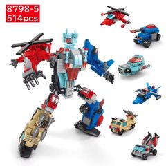 8798-5 거대 로봇 변신 합체 로봇 키트 레고 블록 호환 LEGO 호환품 시티 지육 완구 선물 미니 피그 전국 송료 무료 신품 미사용품 싼 추적 없음