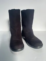 極美品 TOP DRY スノーブーツ 黒 ショートブーツ ムートン ゴアテックス 23cm EEE