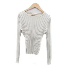 センスオブプレイス バイ アーバンリサーチ Sense of Place by Urban Research ニット カットソー リブ ラウンドネック 長袖 無地 F ベージュ /HO5