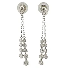 ピアス 10金 K10ホワイトゴールド キュービックジルコニア レディース   新品