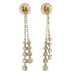 ピアス 10金 K10イエローゴールド キュービックジルコニア レディース   新品