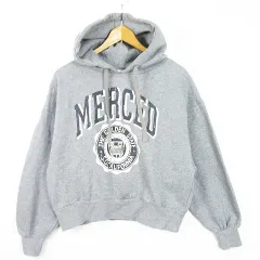 アースミュージック&エコロジー EARTH MUSIC & ECOLOGY プルパーカー 長袖 スウエット 裏起毛 綿 F グレー プリント kz11123