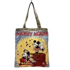 LESPORTSAC(レスポートサック) トートバッグ美品  - ライトブルー×ダークイエロー×マルチ ミッキーマウス/ミニーマウス