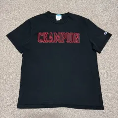 L Champion ブラック 半袖 Tシャツ