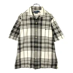 Polo by Ralph Lauren ポロ ラルフローレン CALDWELL オープンカラーシャツ チェック モノトーン(メンズ M)中古 古着 V9201