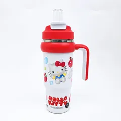 サンリオ ハローキティ ハンドル付2WAYストローステンレスタンブラー 水筒 ランチ Sanrio