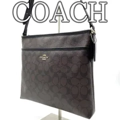 COACH コーチ F58297 ショルダーバッグ クロスボディ シグネチャー PVC レザー ブラウン 斜め掛け 肩掛け レディース コンパクト ポシェット Shoulder Bag Crossbody