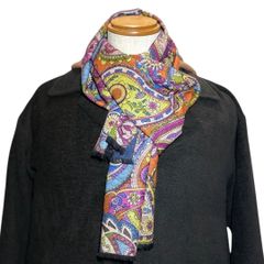 エトロ 大判 スカーフ ショール シルク ストール 数回使用 ETRO レア 