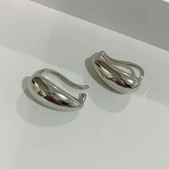 ☆ シルバー ☆ イヤーカフ 大ぶり 2点セット 大きめ イヤーカフ レディース イヤカフ 耳飾り イヤリング 大ぶり イアリング アクセサリー しずく 雫 ドロップ シンプル きれいめ 大人 かわいい おしゃれ 可愛い オシャレ 女性 女の子