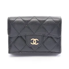CHANEL シャネル クラシック スモール フラップ ウォレット マトラッセ 三つ折り財布