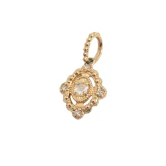 美品 agete アガット K10YG/0.05ct ダイヤモンド 5P ネックレス ペンダント トップ アクセサリー ジュエリー イエローゴールド レディース 古着 中古 USED