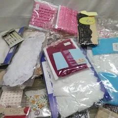 手芸小物 ハンドメイド リボンテープ色々いっぱい！レースリボン フリルテープ キラキラテープ 未使用品 R043