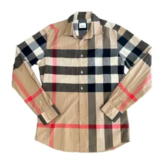 【美品】8010213ノバチェック長袖シャツ ベージュ メガチェック BURBERRY バーバリー 8010213 HECK SHIRTS ノバチェック レギュラー