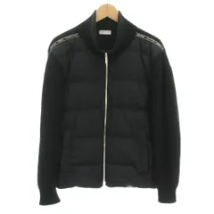 ディオールオム Dior HOMME アトリエジップアップニットダウンジャケット ATELIER ZIP UP KNIT DOWN JACKET アウター カシミヤ XS 黒 ブラック 963M224ZT918 /YT