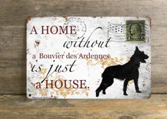 【bouvier des ardennes/ブービエ・デ・アルデンヌ】 メタルプレート メッセージ 犬 雑貨 グッズ アート ポスター おしゃれ インテリア 壁飾り アンティーク風 84