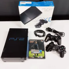 【D28187】SONY PlayStation2 SCPH30000 ブラック コントローラー2個