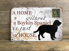 【Boykin Spaniel/ボイキン・スパニエル】 メタルプレート メッセージ 犬 雑貨 グッズ アート ポスター おしゃれ インテリア 壁飾り アンティーク風 87