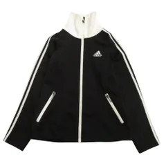 adidas アディダス 90's トラック ジャケット ジャージ ブルゾン スポーツ デサント オールド ヴィンテージ Ｍ ブラック レディース 古着 中古 USED
