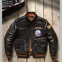 新品未使用 h 秋冬ライディングジャケット A2スタイル フライトジャケット ベルギー製植物タンニンなめし馬革 ヴィンテージ メンズレザージャケット ターンダウンカラー