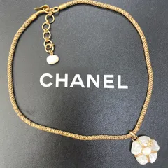 CHANEL シャネル 白蝶貝ネックレス カメリアモチーフ ヴィンテージ 01A