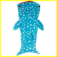 【特価セール】着る毛布 かわいい 寝袋 ふわふわ 大人用 おしゃれ H140×W85cm ジンベイザメ 防寒グッズ マーメイドブランケット 0295045700 丸眞