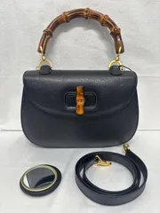 GUCCI グッチ バンブー 2WAY ハンドバッグ ブラック 中古正規品