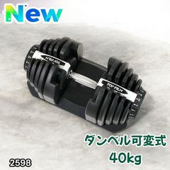 ダンベル 可変式 40kg 1個 アジャスタブルダンベル グレー 2598 ダンベル 可変式 40kg 1個 アジャスタブルダンベル グレー 2598 楽天