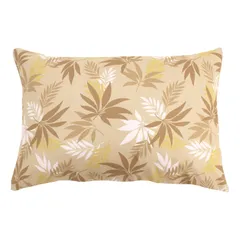 新品 メリーナイト(Merry Night) 枕カバー 「リゾートリーフ」 ベージュ 約43×63cm ファスナー式 まくらが入れやすい 洗える 速乾 シワになりにくい FF16114-96