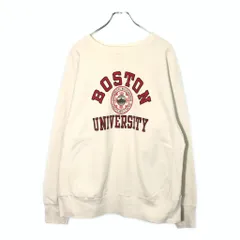 80年代 USA製 Champion チャンピオン REVERSE WEAVE リバースウィーブ スウェット カレッジ ホワイト(メンズ XL)中古 古着 V9245