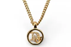 クリスチャンディオール ネックレス Christian Dior ロゴ/サークル ゴールド【中古】
