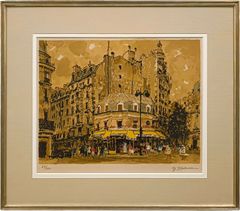 児玉幸雄 「パリの街角」 リトグラフ 版画 絵画 - メルカリ