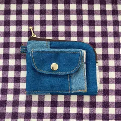 デニムリメイク　ポーチ　小銭入れ　小物入れ