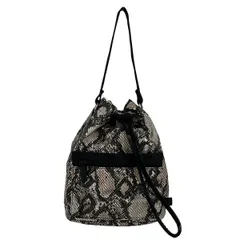 LESPORTSAC(レスポートサック) ハンドバッグ美品  - ベージュ×黒 巾着型