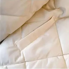 2025新作 韓国風 軽量 ダウンインナー レディース ショート丈 菱型キルティング 保温 綿入れ アウター