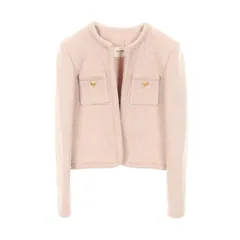 セリーヌ CELINE ノーカラージャケット ウール ジャケット レディース Used A