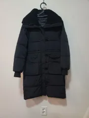 ブラック ロング ダウン コート 55