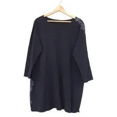 Babaghuri(ババグーリ) ワンピース サイズM レディース美品 - ネイビー×ブルー×マルチ 長袖/ひざ丈/花柄/刺繍