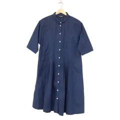 YACCOMARICARD(ヤッコマリカルド) ワンピース サイズS レディース美品 - ネイビー 七分袖/ロング/シャツワンピ