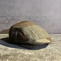 Polo by Ralph Lauren 90s ツイードパッチワークハンチング ヘリンボーン アルパカ混 ポロラルフローレン 1990s 帽子 キャップ