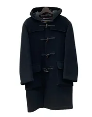 グローバルオール Gloverall 90s 90年代 DUFFEL COAT ダッフルコート ウールコート アウター 裏地チェック 英国製 黒 EUR 48 コート 無地 ブラック 104MT-2378