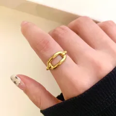 金属アレルギー対応⭐︎チェーン風リング