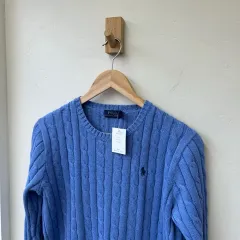 15595 - ポロラルフローレン スカイブルー ケーブルニット